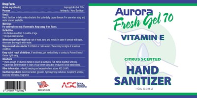 Image Description (Aurora Fresh Gel 70 Label 1 Gal With Pump)